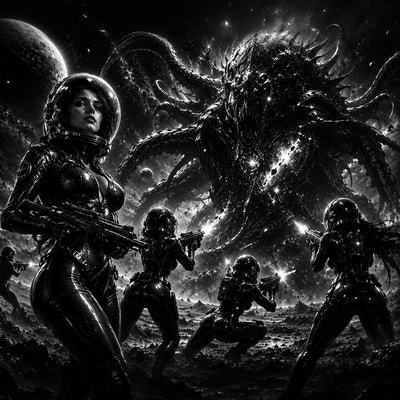 Guerre Spatiale | Science-Fiction | DarkCollectionStudio — aperçu à l'échelle
