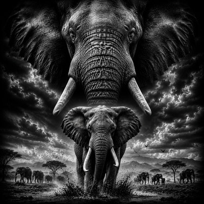 L'Éléphant | Animaux | DarkCollectionStudio — aperçu à l'échelle