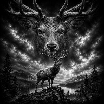 Le Cerf | Animaux | DarkCollectionStudio — aperçu à l'échelle