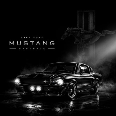 Mustang Fastback | Légendes Mécaniques | DarkCollectionStudio — aperçu à l'échelle