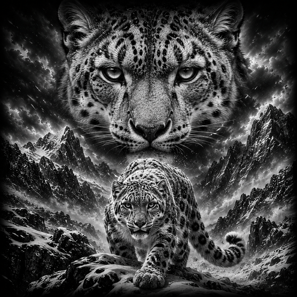 Panthère des Neiges | Animaux | DarkCollectionStudio