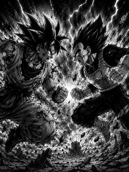 Son Goku vs Vegeta | Dragon Ball | DarkCollectionStudio