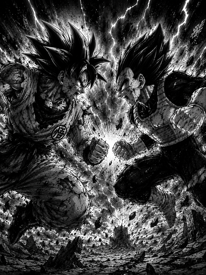 Son Goku vs Vegeta | Dragon Ball | DarkCollectionStudio