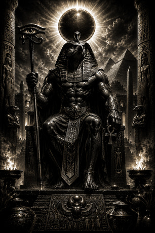 Horus — gravé au laser sur céramique