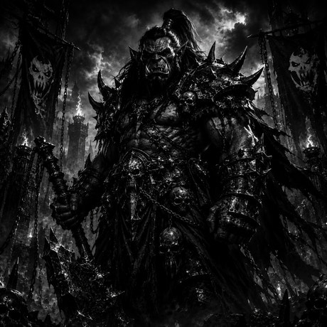 Orc Noire — gravé au laser sur céramique