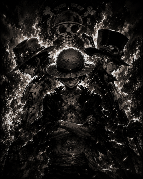 Trio Mugiwara | One Piece | DarkCollectionStudio