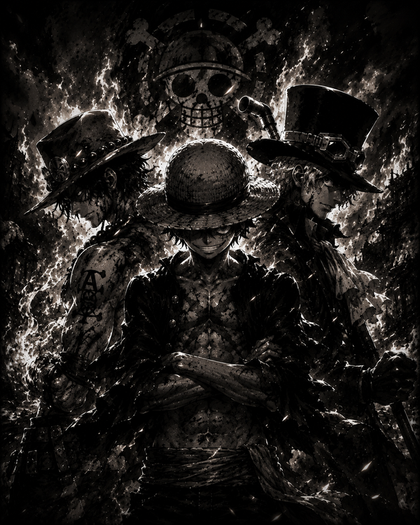 Trio Mugiwara | One Piece | DarkCollectionStudio