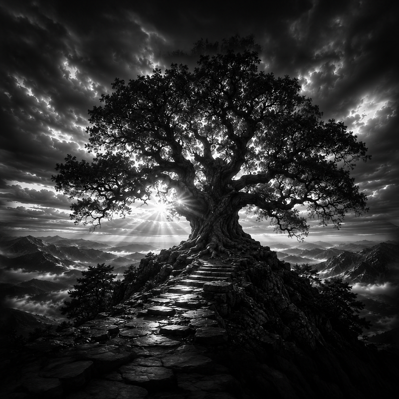 L'Arbre Monde | Paysages | DarkCollectionStudio — rendu gravé