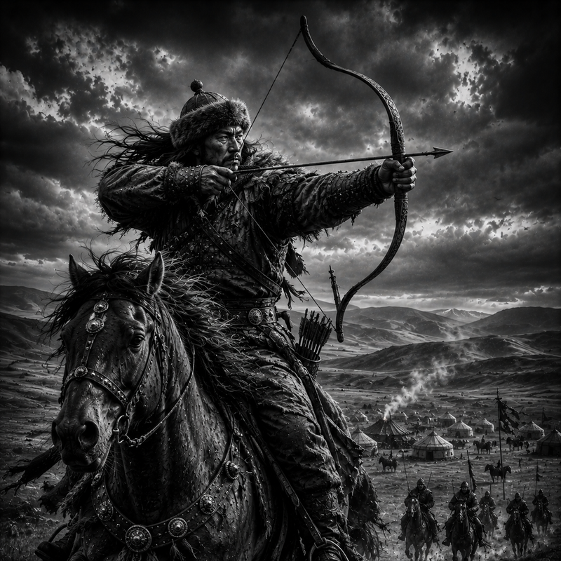 Archer Mongol | Guerriers | DarkCollectionStudio — rendu gravé