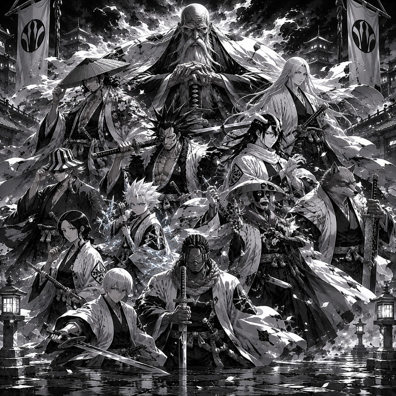 Les Capitaines du Gotei 13 | Bleach | DarkCollectionStudio