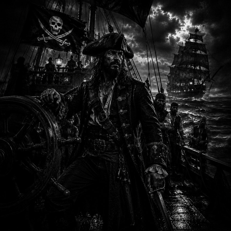 Capitaine pirate carre