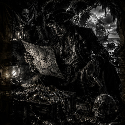 Le Chasseur de Trésors | Pirates | DarkCollectionStudio — aperçu à l'échelle