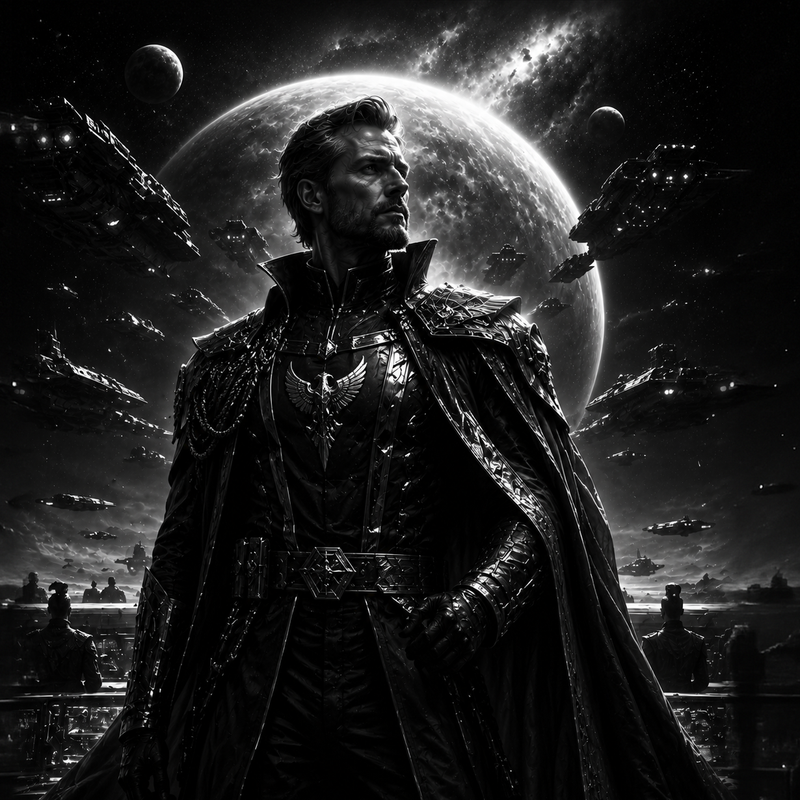 Commandant Galactique | Science-Fiction | DarkCollectionStudio — rendu gravé