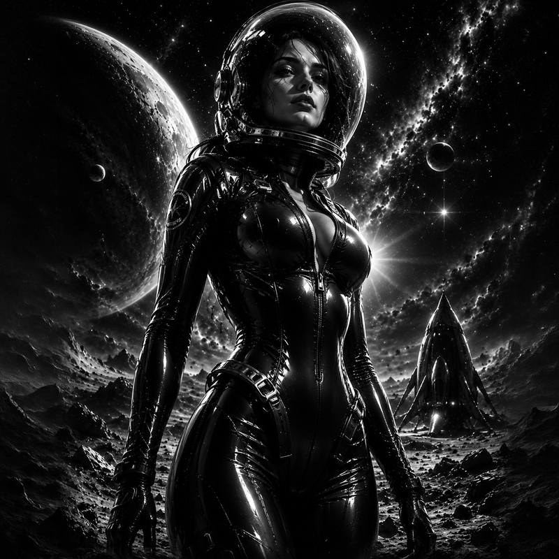 Cosmo Girl | Science-Fiction | DarkCollectionStudio — rendu gravé