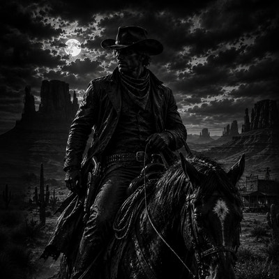 Cowboy Solitaire | Guerriers | DarkCollectionStudio — aperçu à l'échelle