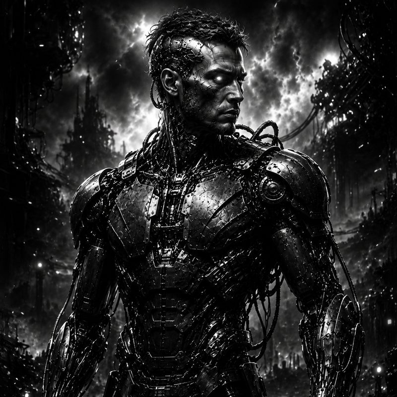 Cyborg | Science-Fiction | DarkCollectionStudio — rendu gravé