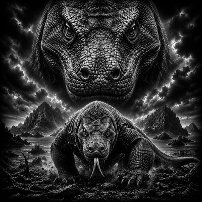 Dragon de Komodo | Animaux | DarkCollectionStudio — aperçu à l'échelle