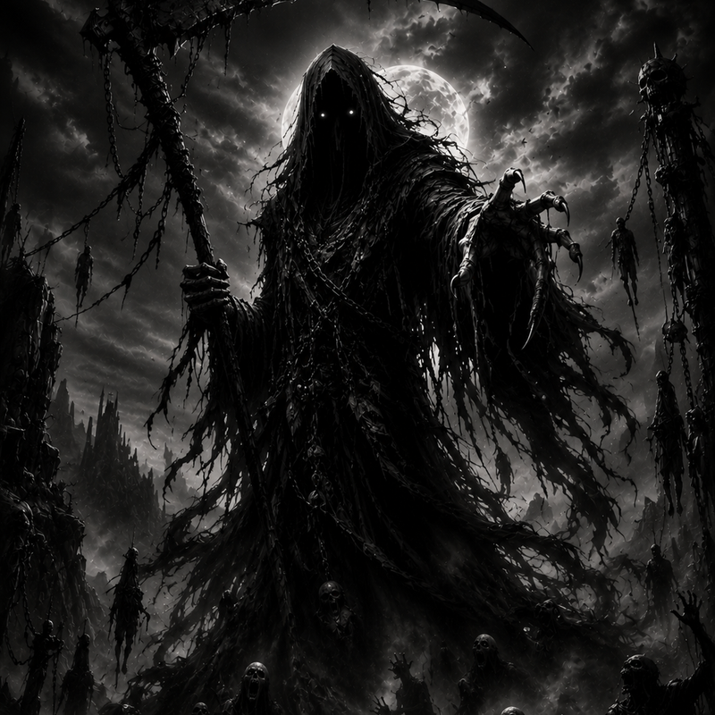 Faucheur Noir | Dark Fantasy | DarkCollectionStudio — rendu gravé