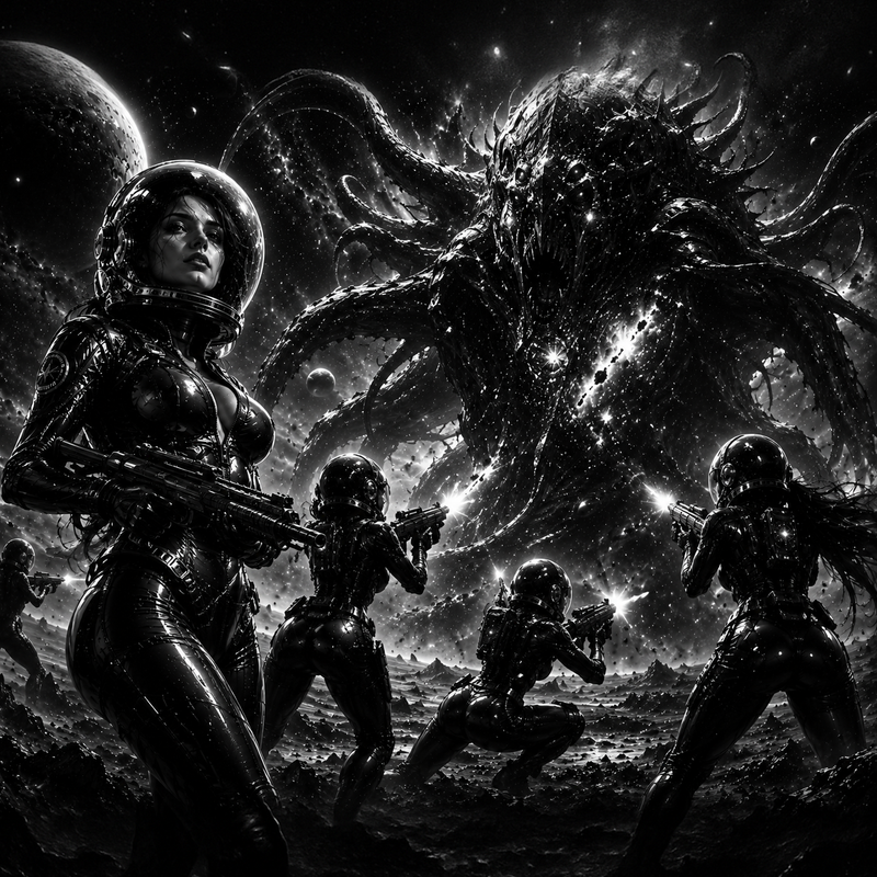 Guerre Spatiale | Science-Fiction | DarkCollectionStudio — rendu gravé