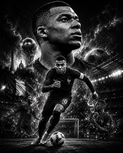 Kylian Mbappé | Célébrités | DarkCollectionStudio