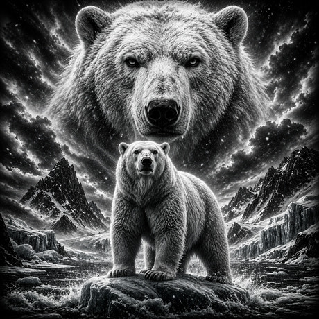 L'Ours Polaire — gravé au laser sur céramique