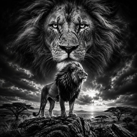 Le Lion — gravé au laser sur céramique