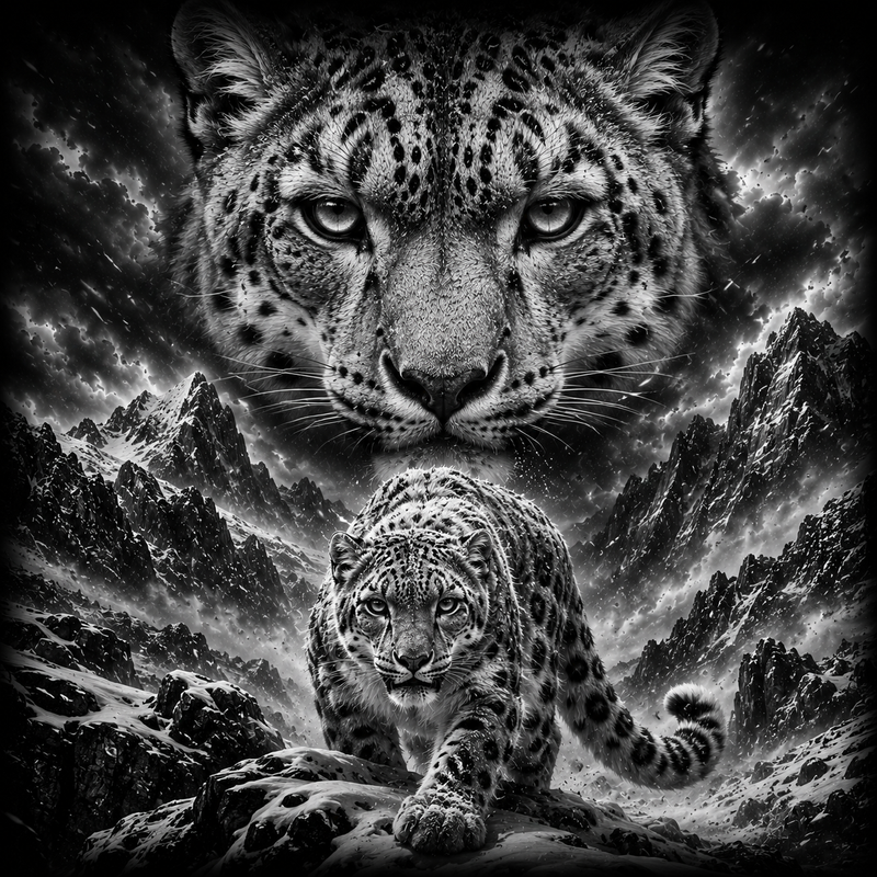Panthère des Neiges | Animaux | DarkCollectionStudio