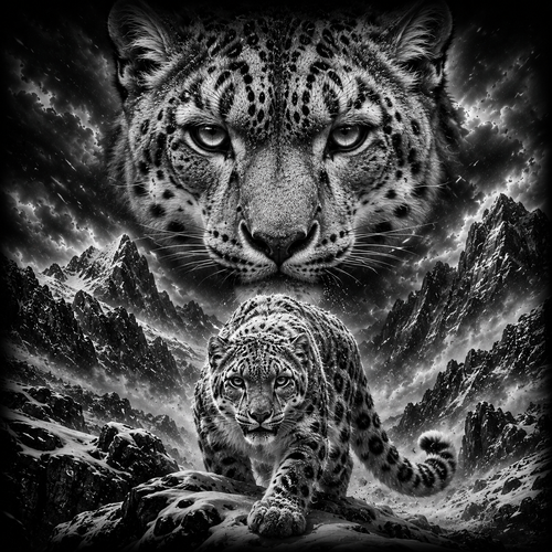 Panthère des Neiges | Animaux | DarkCollectionStudio