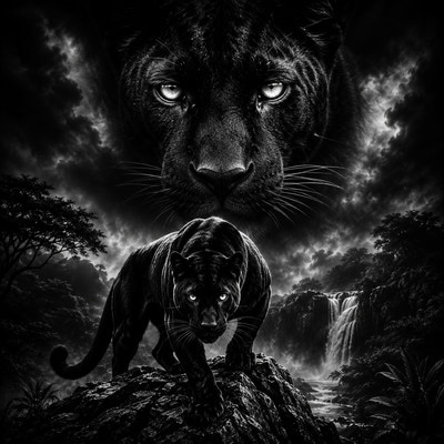 Panthère Noire | Animaux | DarkCollectionStudio — aperçu à l'échelle