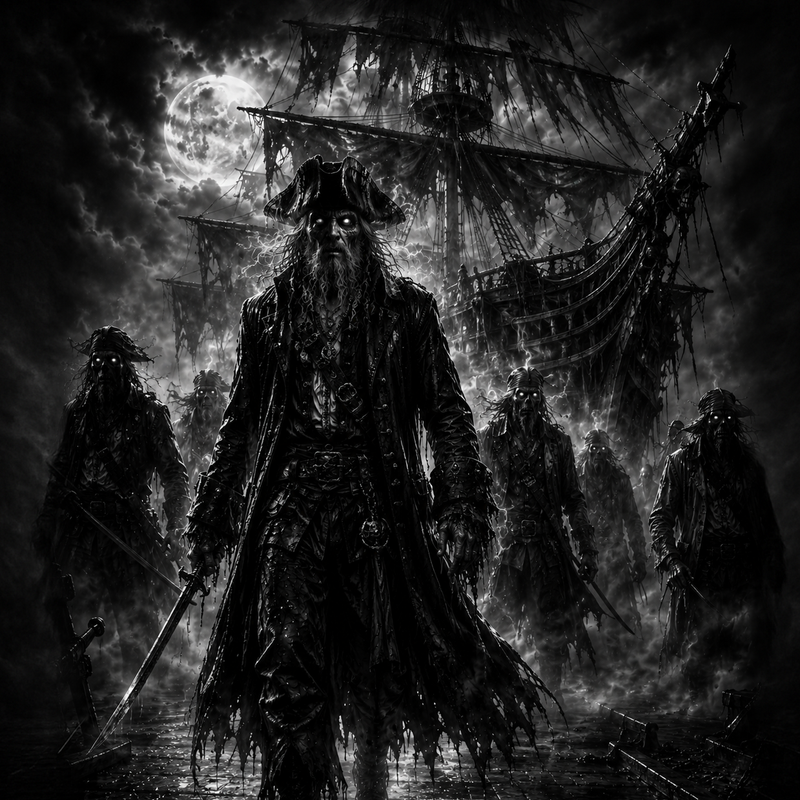 Le Pirate Fantôme | Pirates | DarkCollectionStudio — rendu gravé
