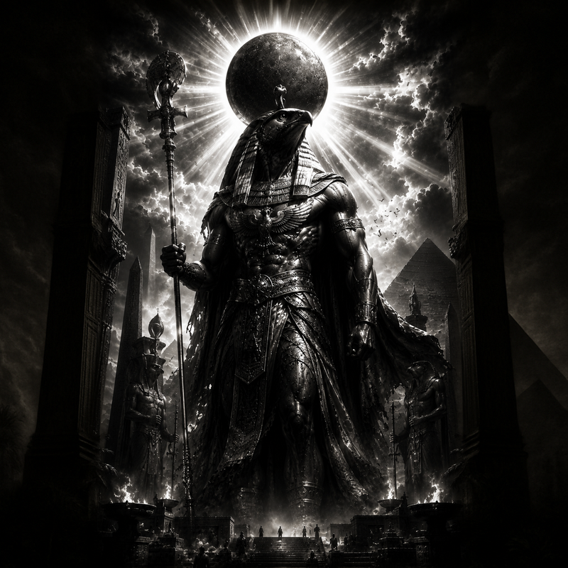 Râ | Mythologie | DarkCollectionStudio — rendu gravé
