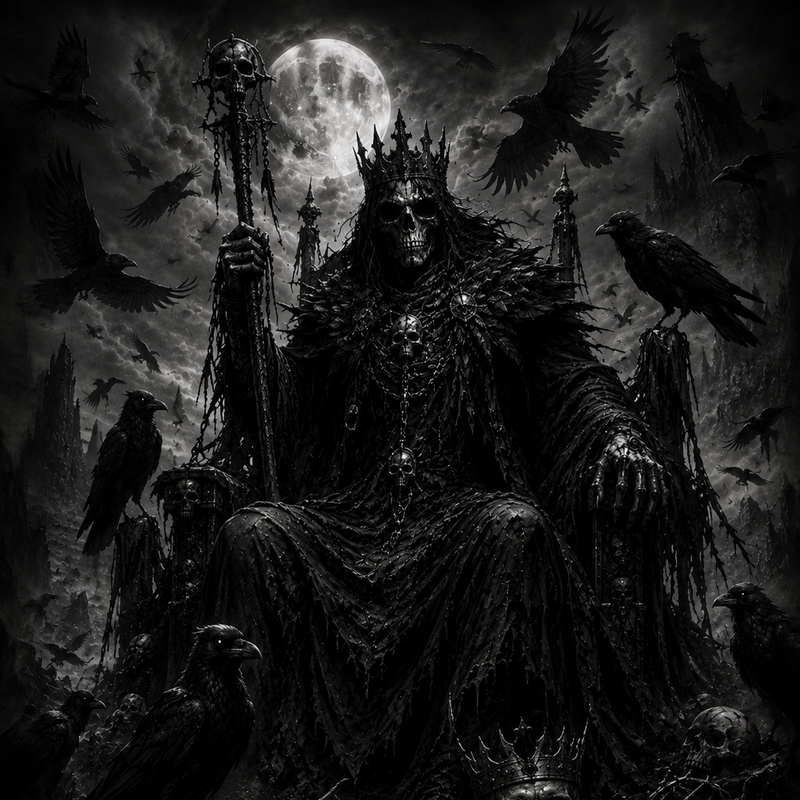 Roi des Corbeaux | Dark Fantasy | DarkCollectionStudio — rendu gravé