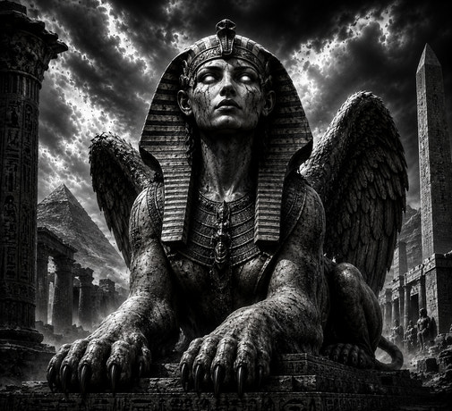 Sphinx — gravé au laser sur céramique