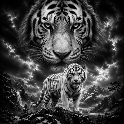 Tigre Blanc | Animaux | DarkCollectionStudio
