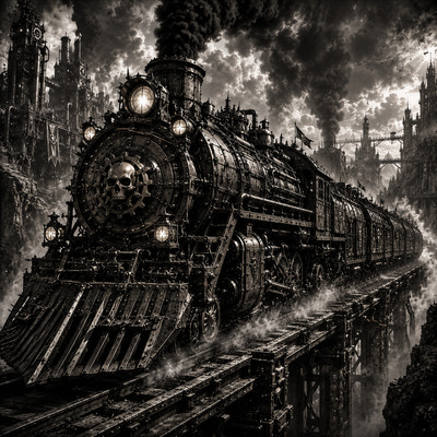 Le Train de l'Apocalypse | Steampunk | DarkCollectionStudio — aperçu à l'échelle