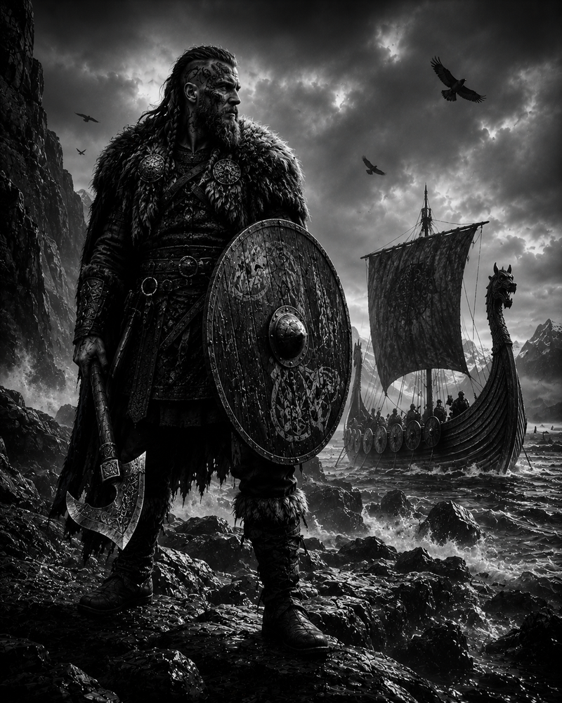Viking au Drakkar | Guerriers | DarkCollectionStudio